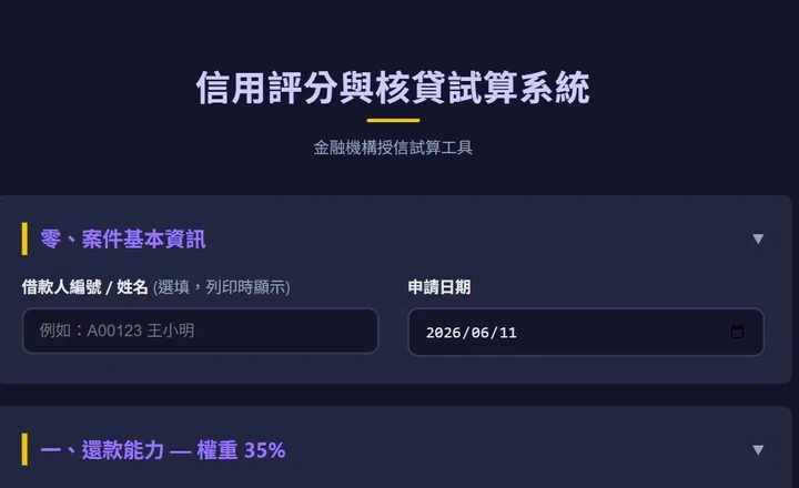 Loan credit scoring and approval report generator — 5-factor weighted model